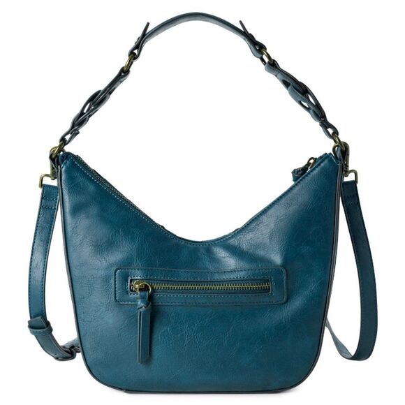 Time and Tru Women's Alice Crossbody Bag Gray blue - Picture 2 of 5